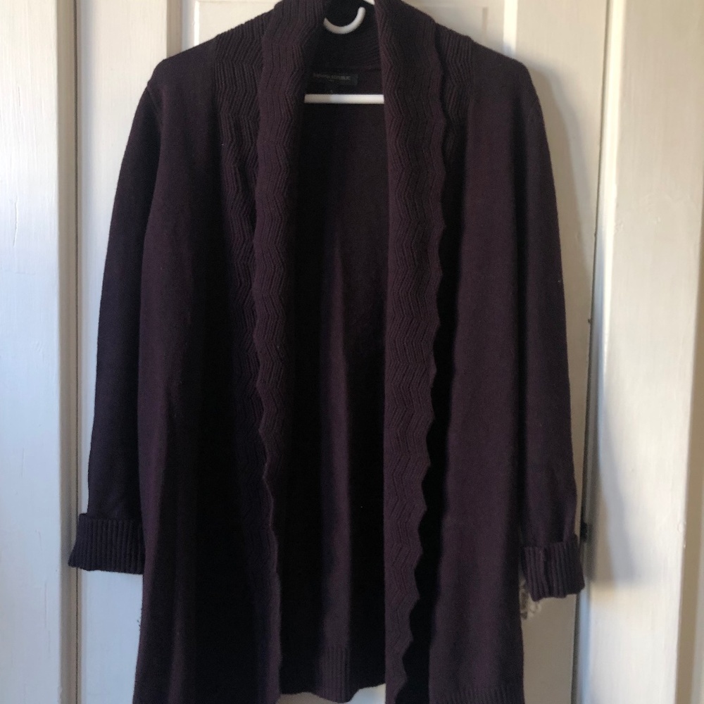 Long purple cardigan